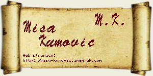 Miša Kumović vizit kartica